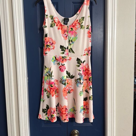 Rue21 Vintage Neon Floral Mini Dress Size M - Picture 2 of 6